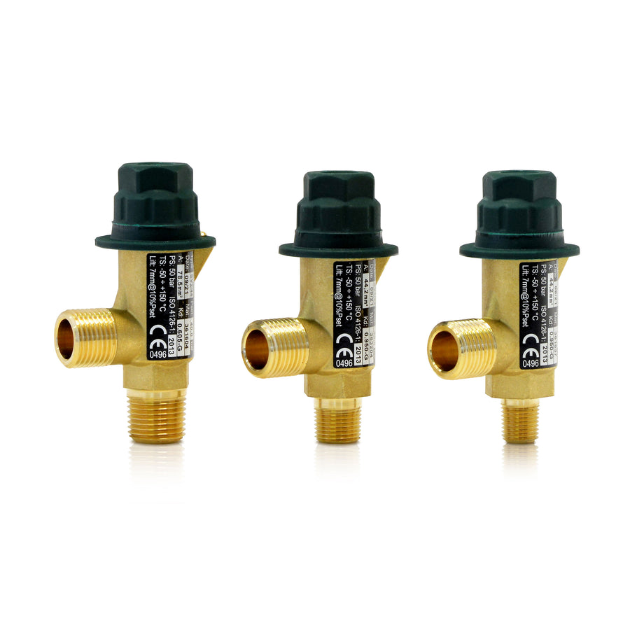 Soupape de sécurité GMC tarée 450 PSI 3/8 NPT x 1/2 Gas - 450PSI CAT.4 97/23CE