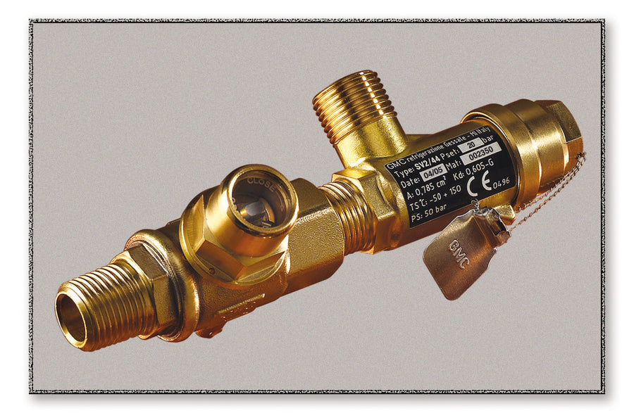 Soupape de sécurité tarée 3/8 620 PSI R410A GMC - 620PSI SV1/34