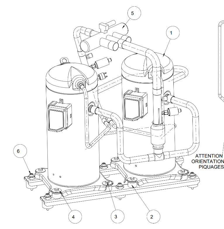 Tandem de compresseurs scroll ZP72 Lennox Baltic 3 C-D-E-BOX - BALTIC 3 C-D-E-BOX