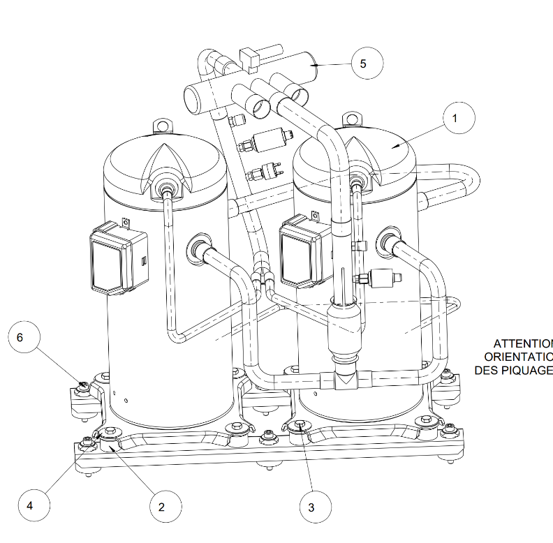 Tandem de compresseurs Scroll Copeland ZP83 Lennox Baltic 3 - BALTIC 3 C-E-BOX