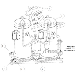 Tandem de compresseurs Scroll Copeland ZP83 Lennox Baltic 3 - BALTIC 3 C-E-BOX